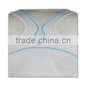 China Manufactory High Quality Dri-fit White Low MOQ Custom Vests thumbnail-6