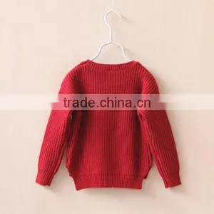 2016 Fall Girls Wear Sweater Pullover Cotton Sweater Designs For Children thumbnail-2