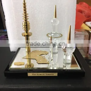 Hight Quality Crystal 24k Kuwait Tower Model for Souvenir Gift JC-05 thumbnail-4