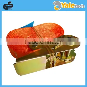 Cargo Lashing Strap Belt in Ratchet Tie Down Cam Buckle With Hooks and Rings Best Price by China Manufacturer thumbnail-4