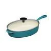 Cast Iron Skillet, Sauté Pan With Glass Lid thumbnail-1