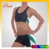 Black , Purple Youth Cheerleading Apparel Lycra Crop Top for School thumbnail-1