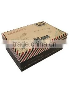 Dubaa Set 3 Nesting Vintage Train Newspaper Clippings Home Storage Photo Letter Boxes thumbnail-2