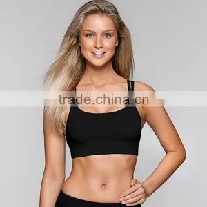 Womens Sexy Strappy Yoga Padded Racerback Sport Bras thumbnail-2