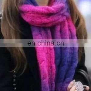 Woolen Knitting Colorful Long Scarf Trending Scarves Women Winter Popular Warmer Fashion Scarves thumbnail-1