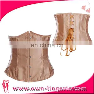 Sexy Body Shaper Lingerie Satin Waist Training Cupless Corset thumbnail-1