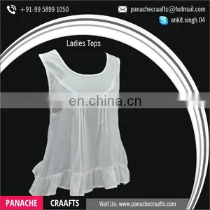 Sleeveless Cotton Women Tops Available for Sale thumbnail-5
