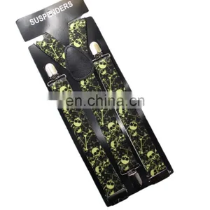 Cool Heat Transfer Skull Printing Suspender Fresh Color Braces for Halloween Holiday thumbnail-5