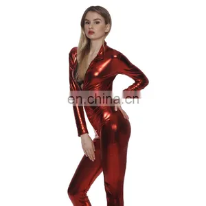 Black Fetish Bodysuit Clubwear Sexy Costume Latex Catsuit Manufacturer thumbnail-1