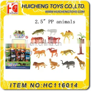 Eco-friendly Different Kinds f 2.5 Inch Pvc Mini Zoo Animal Toy for Kids thumbnail-2