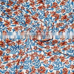 Cotton Fabric Hand Block Print Sewing Cotton Natural Print Fabric thumbnail-4