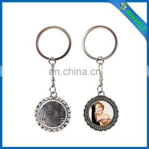 Wave Edge Series Sublimation 20mm Diameter Meatl Keyring thumbnail-1