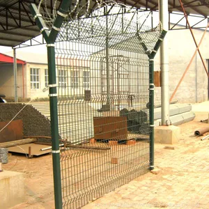3m Height Welded Airport Fence Top With Razor Barbed Wire thumbnail-2