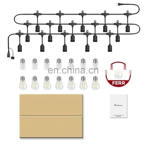 Holiday S14 LED String Bulbs for Holiday Garden Patio Christmas Use Outdoor Edison Bulb String Light Filament String Light 48ft thumbnail-1