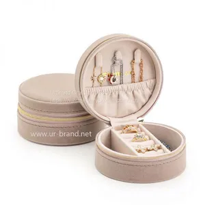 Factory Customized Plastic Small Round Beautiful Gift Jewelry Box Unique Jewelry Box for Rings Bangle Necklace thumbnail-1