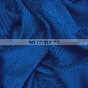 Wholesale Woven Plain Style 11 Wale None Elasticity Corduroy 100% Polyester Fabric for Pants, Dresses, Coats thumbnail-4