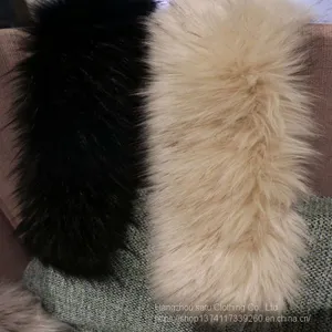 Clothes Fur Collar Artificial Fur Fox Fur Raccoon Dog Fur Down Coat Coat Fur Collar Cap Strip thumbnail-2