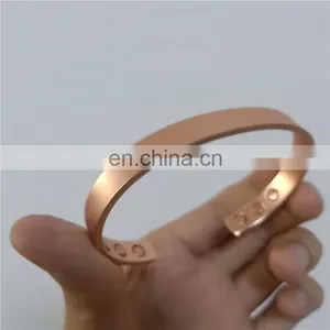 Blanks Copper Bracelet Health Benefits Magnetic Pure Copper Bangle thumbnail-4
