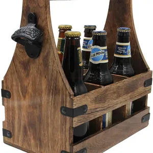 6-Pack Beer Carrier With Metal Bottle Opener thumbnail-3