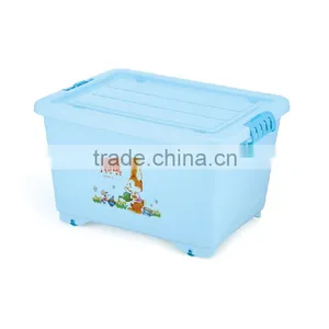 High Quality Plastic Storage Container Toy Storage Box With Lid & Wheel thumbnail-3