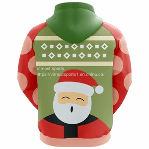 Custom Sublimation Hoodie of Santa Claus Pattern thumbnail-1
