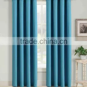 Solid Color Faux Silk Curtains With Matching Color Curtain Clip Quality Choice thumbnail-1