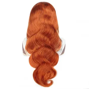 Ginger Blonde Lace Front Wig Body Wave Hd Lace Frontal Wig 613 Colored Human Hair Wigs 13X4 Ginger Lace Front Wig thumbnail-2