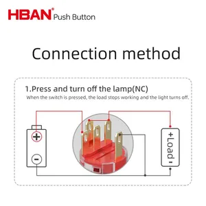19mm 1no1nc 2no2nc Emergency Stop Push Button Ip67 for Charging Pile thumbnail-3