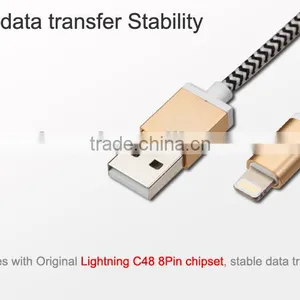Attractive Mfi Usb Cables With Nylo Briaded and Metal Housing thumbnail-1