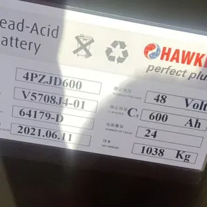 British HAWKER Forklift Truck Battery 4PZS560/48V560AH thumbnail-2