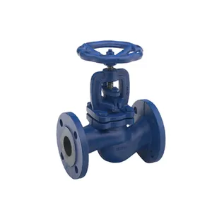 High Quality DIN Standard GG25 Flange End PN16 Cast Iron Bellows Seal Globe Valve Price thumbnail-1