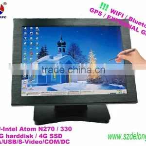 Fanless Quad Core Embedded pc 15 Inch Industrial Touch Panel pc All in One pc thumbnail-2