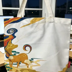 Full-panel Sublimation Printing Canvas Tote Bag thumbnail-1