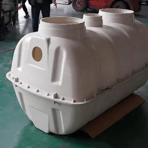 Fiberglass Septic Tank 500 Gallons, 4mm Wall, Single Chamber, Lightweight but Strong, 2200 PSI Compressive Strength thumbnail-1