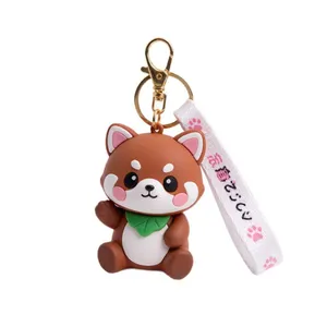 Custom Adorable 3D Anime Cartoon PVC Silicone Keychain Soft Rubber Character Key Ring & Backpack Charm thumbnail-1