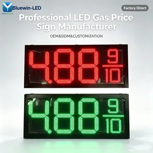 Advertising Customized Gas Station Roof Led High Light Pylon Sign Gas Station Canopy Logo Design Petrol Station Waterproof Outdoor thumbnail-1