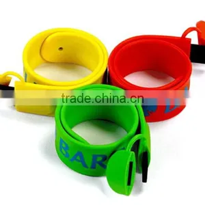 Cheap 4GB 8GB 16GB Red / Yellow Bracelet USB Flash Sticks With Free Logo Custom thumbnail-1