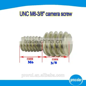 Stainless Steeel 1/4'' D Ring Slotted Camera Screw thumbnail-1