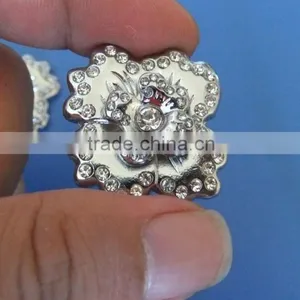 Compet Produce Fashion Diy Bracelet Big Slide Flower Charms With Rhinestones thumbnail-3