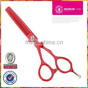 R1T Red Teflon Coating Convex-edge Stainless Steel Hair Thinning Shears thumbnail-1