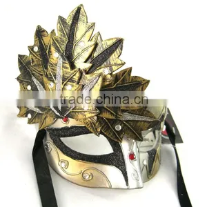 Gorgeous~ Anne Black Venetian Metal Masquerade Mask With Crystals Silver Venetian Masquerade Mask thumbnail-1