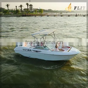 China 8 Persons 115-200hp Outboard Engine Powerful Fiberglass Water Jet Boat for Sale thumbnail-1
