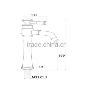 2015 Newest Fancy Bathroom Design Single Lever Long Neck BasinFaucet thumbnail-4