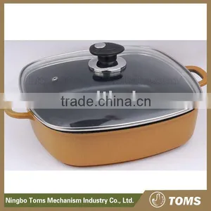 Induction Bottom Die Cast Aluminium Square Skillet Fry Pan thumbnail-1