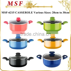 MSF-6215-Casserole Various Sizes From 20cm to 30cm Colorful Aluminum Casserole Pot thumbnail-1