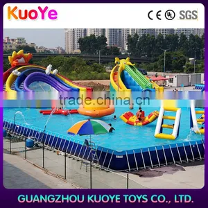 Frame Pool Outdoor Inflatable Swim Pool,intex Adult Swimming Pool,Summer Rectangular PVC Above Big Metal Frame Pools thumbnail-1