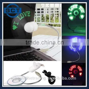 Mini Portable Flexible Desktop Computer Notebook PC Colorful LED Light USB Fan thumbnail-6