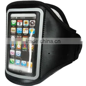 Wholesale Custom Sport Armbag for Running /sport Gym Armband With Reflective Border /black Color thumbnail-1