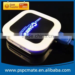 Promotional Gift USB 3.0 HUB With Card Reader Combo With LED Logo thumbnail-1