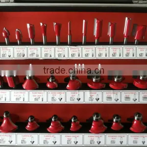 TC-035B Red Colour 6mm Shank 35PCS TCT Router Bit Set For Hand Hold Router Machine thumbnail-1